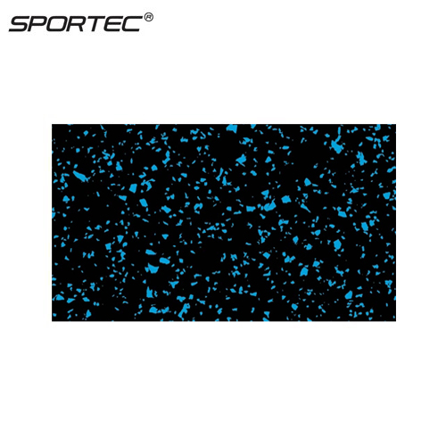 Podlaha SPORTEC SPLASH modrá 5mm, drobné + velké granule EPDM