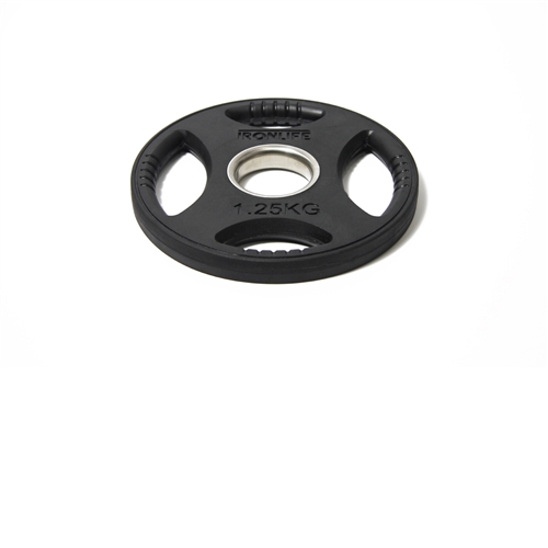 Olympijský kotouč IRONLIFE Premium Rubber 1,25 kg, otvor 50 mm, černý